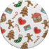 Christmas Gingerbread Pattern Cookie Xmas PopSockets Standard PopGrip...