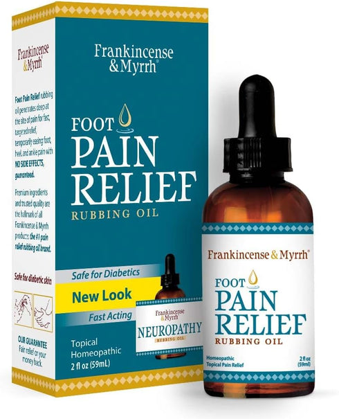 FRANKINCENSE & MYRRH Nerve and Foot Pain Relief Rubbing Oil, Maximum Strength with Essential Oils, 2 Fl. Oz....
