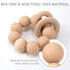 Silicone Baby Teether, Food Grade Silicone & Beech Baby Teething Toy, BPA Free (Sage)...