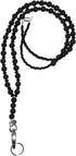 Beaded Essential Oils Diffuser Black Lava Women's Lanyard, 34" For ID Badge Card Holder Teacher Gift Nurse Cruise Keys...