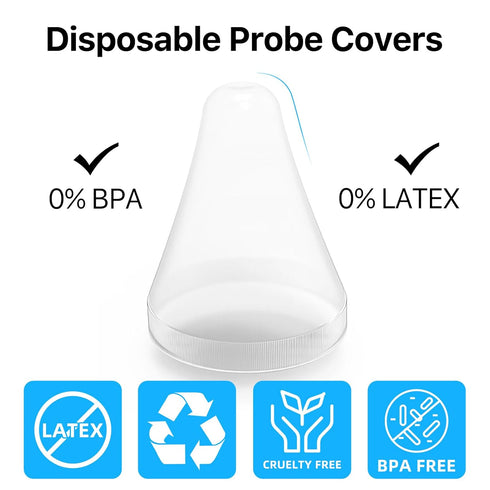 96 Counts Ear Thermometer Probe Covers Refill Caps Lens Filters for Femometer Family 1015 Ear Thermometer, Disposable Covers for Digital Ear Therm...