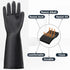 Thick Chemical Resistant Rubber Gloves, Waterproof Cleaning Protective Heavy Duty Gloves, 18" Black Safety Work Gloves, Acid/Alkali/Oil Resistant ...
