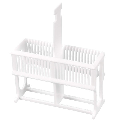 uxcell Microscope Slides Rack 24 Positions Polypropylene Staining Rack White for Research Experiments...