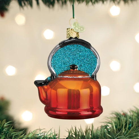 Old World Christmas 32349 Ornaments: Coffee and Tea Gifts Glass Blown Ornaments for Christmas Tree, Tea Kettle...