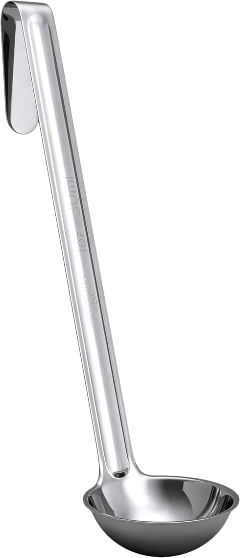 Super Sturdy, Ergonomic 1 Oz. Soup Ladle 1 Pk. Stainless Steel Ladles with Long Handles. Best Kitchen Accessories for Stirring, Portioning and Ser...