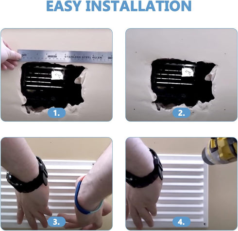Cenipar 4" Louvered Vent Cover Dryer Exhaust Air Vent Cover with 4 Screws Stops Birds Nesting Outside Easy Installation (White)...