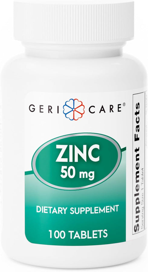 GeriCare Gericare Zinc Sulfate 50mg Dietary Supplement, 100 Count...