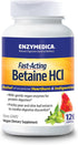 Enzymedica, Betaine HCl, Occasional Heartburn and Indigestion Support, 120 Capsules...