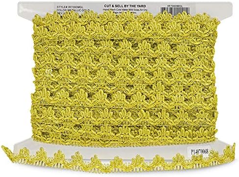 Trims by The Yard Delicia Decorated Gimp Trim, 3/4-Inch Versatile Trim for Sewing, Washable Decorative Trim for Costumes, Home Decor, Upholstery, ...