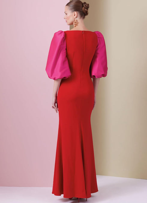 Vogue Misses' Close-Fitting Lined Dress Sewing Pattern Packet by Badgley Mischka, Design Code V2009, Sizes 8-10-12-14-16, Multicolor...