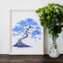 2pcs Cherry Blossoms Stencils 11.8×11.8inch Large Blooming Stencil with Paint Brush Square Japanese Style Drawing Template for Wood Walls Canvas F...