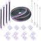 12MM 5PIN RGBW LED Strip Connector Kit with 16.4FT Extension Cable,4PCS Gapless Connectors,5 pin Male Connector Wire Cable,L-Shape Connectors,Stri...