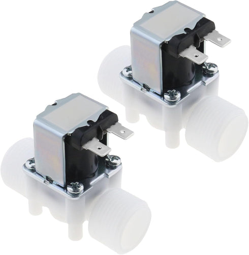 2Pcs 3/4 BSP Normally Closed Electrical Inlet Solenoid Water Valve Electric Solenoid Valve Normally Closed N/C Solenoid Valve for Washing Machine ...