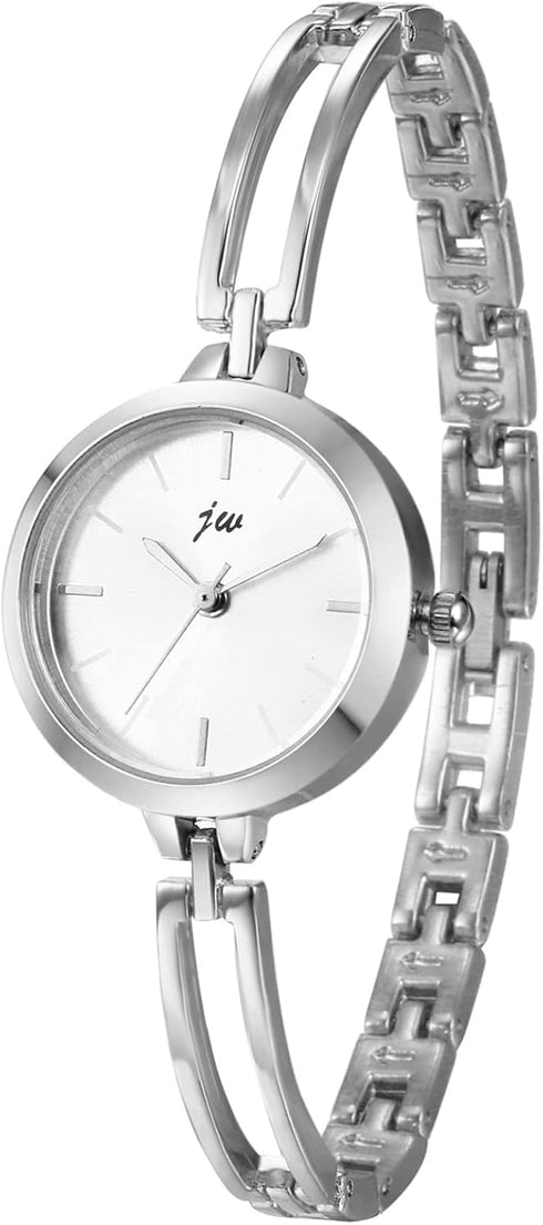 JewelryWe Women's Wristwatch Elegant Gold/Silver Bracelet Watch Round Analog Quartz Dress Watch, for Xmas...