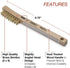 Lincoln Electric K3183-1 Brass Wire Brush, 2 x 9 Bristle Rows, 8.75" Length, Curved Handle, K3180-1...