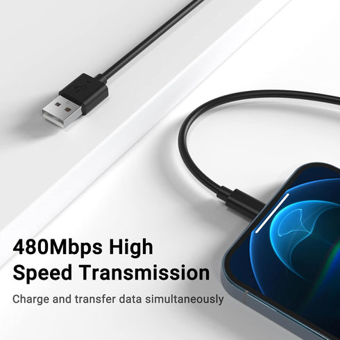 Black iPhone Charger Cord, 3-Pack 6FT MFi Certified Fast Charging Cable Data Sync Lightning to USB-A Cable Compatible with iPhone14/13/12/ Mini/Pr...