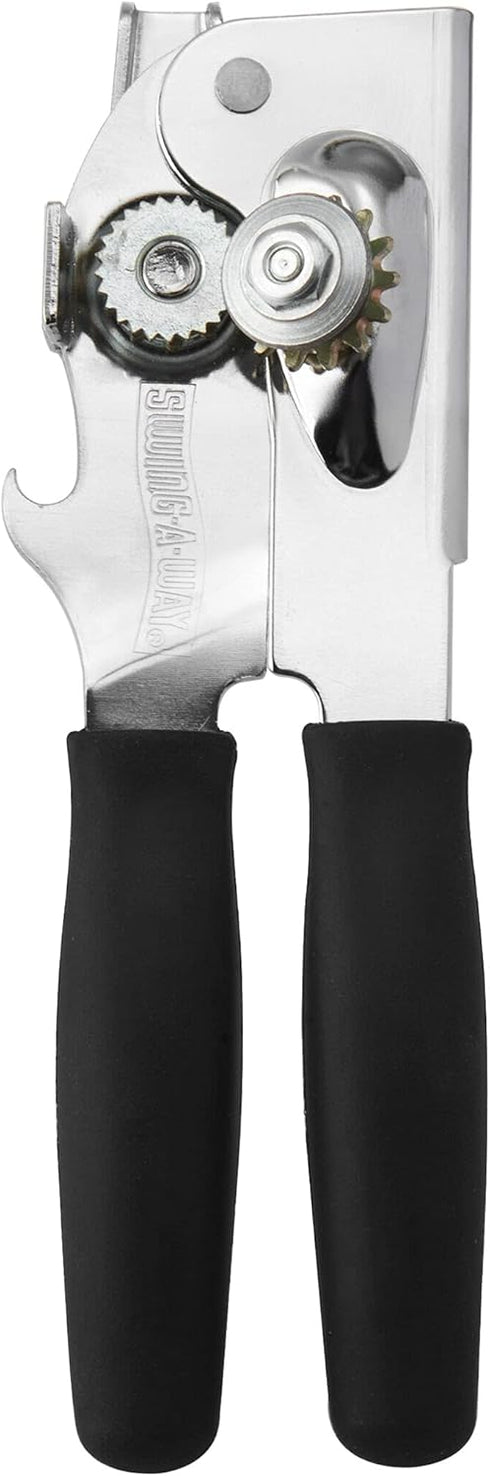 Swing-A-Way Comfort Comfort Grip Can Opener - All-Steel Construction, Smooth - Easy to Use, High-Carbon Cutting Wheel, Integrated Bottle Opener, E...