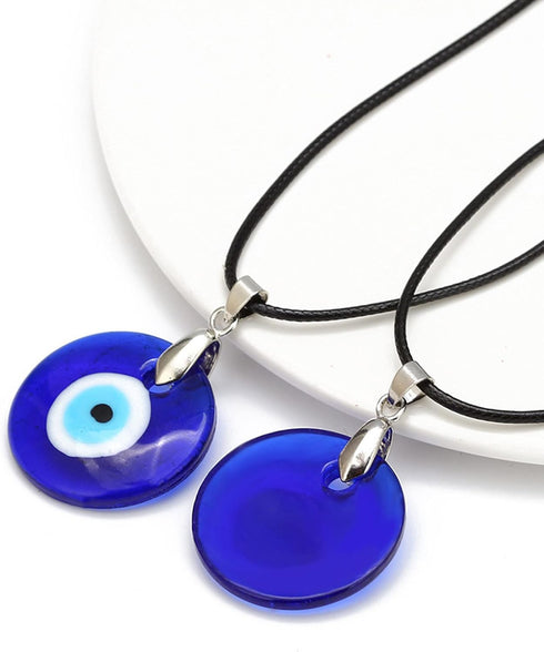 Harry and Henry 2 Pcs Evil Eye Necklace Bracelet Set Blue Glass Turkish Necklace for Women Evil Eye Chain Bracelet Jewelry...