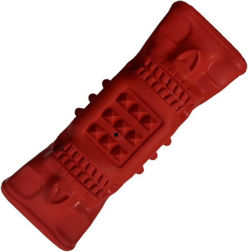 Dog Chew Toys for Aggressive-Chewers - Indestructible Dog Toy for Aggressive Chewer?Tough Chew Toys for Dogs ?Rubber Red-Skeleton Sound Pillar?...