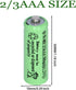 8 Packs Ni-MH 2/3AAA 1.2v 300mah Rechargeable Batteries Button Top 3A Battery (They are not AAA Size Batteries)...