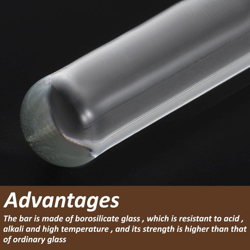 MECCANIXITY 3.3 Borosilicate Glass Stick 5.9" Length 8mm Dia Stir Rod Mixing Tools 8Pcs...