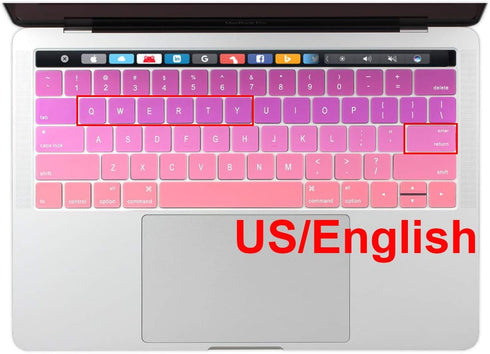 Batianda Ultra Thin Gradient Color Keyboard Cover Protector for 13 inch 15 inch MacBook Pro with Touch Bar Model:A1706/A1989/A2159 & A1707/A1990 R...