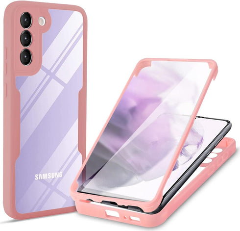 CCSamll for Samsung Galaxy S21 5G Clear Case with Screen Protector, Slim Shockproof Soft TPU Bumper Full Body Protection Phone Cover Case for Sams...