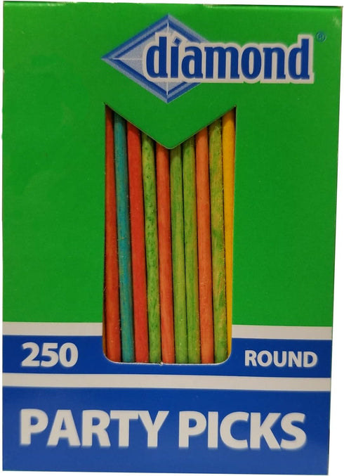 Diamond Round Colored Party Toothpicks...