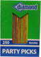 Diamond Round Colored Party Toothpicks...