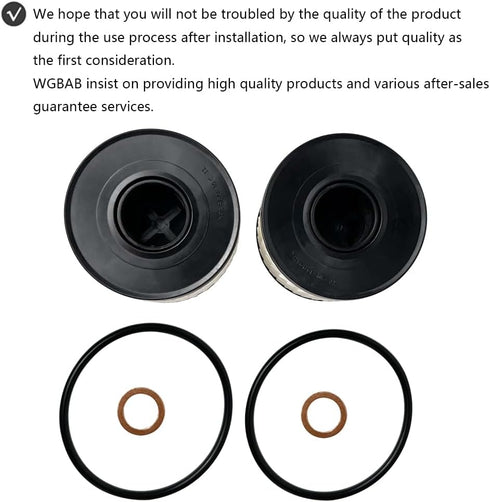 2 PCS Engine Oil Filter Kit Replace 11427622446 Compatible with Mini Cooper Clubman Countryman Paceman Hardtop Cabrio Coupe Roadster R55 R56 R57 R...