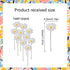 20 Pcs Daisy Garden Stakes Decormetal White Daisy Flower Garden Stakes Iron Crafts, Hand Forged Plant Pick Water Proof Metal Flower Stick Décor fo...