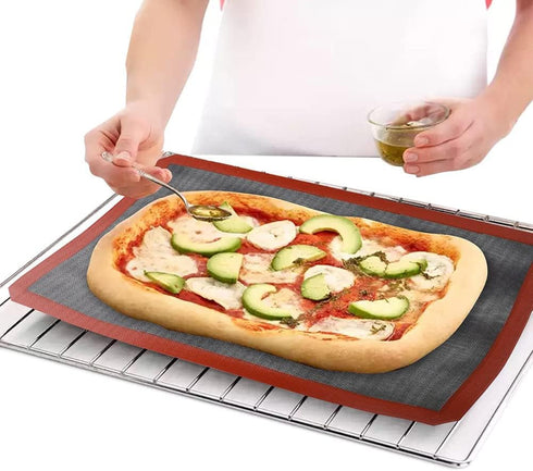 Silicone Pastry Mat - 30x40cm Non-Slip Micro-Perforated Oven Mat Silicone Biscuit Baking pad Pizza Cake Baking Pan Mat Oven Bakeware Tools...