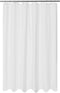 Mrs Awesome Embossed Microfiber Extra Long Shower Curtain Liner 71 x 84 inches, Soft Fabric Shower Curtain Washable and Water Repellent,71x84, Whi...