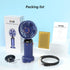 Personal Fan, Portable Hanging Neck Fan, 4000mAh USB-C Rechargeable 5-Speed Modes Powerful Desktop Fan with Base, Max 16H Run Time, Adjustable Lan...