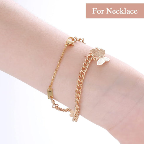 9 Pcs Necklace Extender, Chain Extenders for Necklaces, Delicate Stainless Steel Jewelry Chain Extenders for Bracelet Anklet Necklace (Gold/Silver...