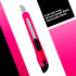5 Bulk Small Neon Pink Utility Knife Box Cutters Snap Off Blade (9MM)...