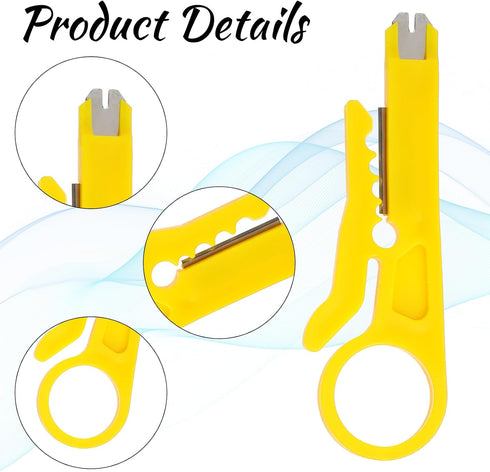Wire Stripper Cable Stripper Wire Straightener Electrical 2 Pack Network Cable Untwist Tool Set Mini Engineer Wire Stripper Punch Down Cutter Dual...
