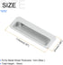 Recessed Flush Pull Handle (110x37x16mm) 2Pcs, Plastic Rectangular Inset Hidden Handles - for Home Cupboard Door Drawer, Gray...