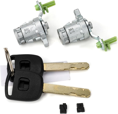 Lock Cylinder w/2 Keys Left & Right Compatible with Honda 1998-2002 Accord, 2001-2005 Civic, 1999-2004 Odyssey, 2000-2009 S2000, 72185-S9A-013...