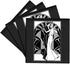3dRose CST_41536_3 Art Deco Dancing Couple Ceramic Tile Coasters, Set of 4...