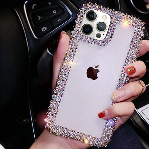 Bonitec Compatible with iPhone 13 Pro Max Case for Women Girls 3D Glitter Sparkle Bling Case Luxury Shiny Cute Crystal Charms Rhinestone Diamond B...