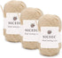 NICEEC 3 Skeins Kraft Paper Yarn Raffia Yarn Soft Craft Ribbon Yarn Polyester Yarn for Crocheting DIY Weaving-Total Length 145m×3(158yds×3, 50g×3)...