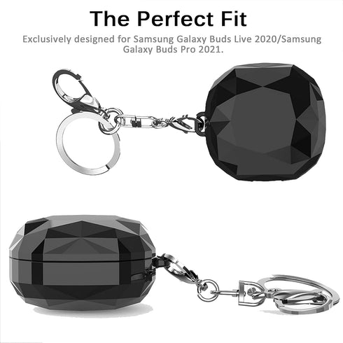 Miimall Compatible for Samsung Galaxy Buds FE Case 2023/Samsung Galaxy Buds 2 Pro Case 2022/Samsung Galaxy Buds Pro 2021 Case Cover Hard PC Crysta...