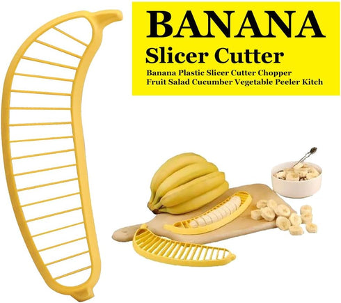 Guyuyii Banana Slicer – Safe, Easy Kitchen Gadget for Kids and Adults | Get 18 Even Slices in Seconds | Perfect for Fruit Salad, Cereal and Desser...