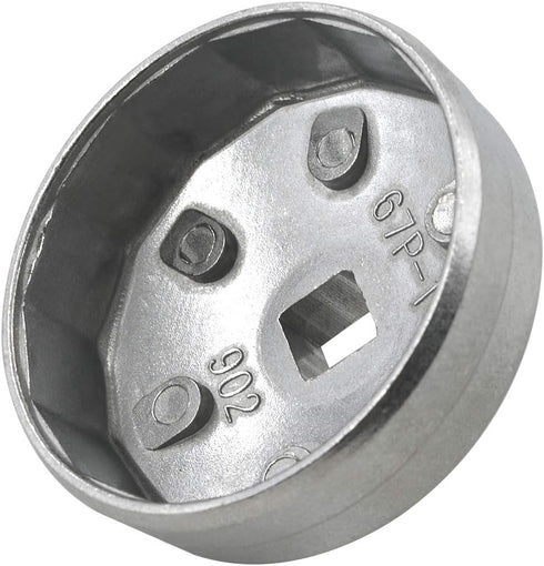 AHL 902 Cap 67mm Oil Filter Wrench 14 Flute 1/2" Square Drive Oil Filter Removel Tools Filter Socket Wrench Spanner Hand Tool for Lioncel, Hafei, ...
