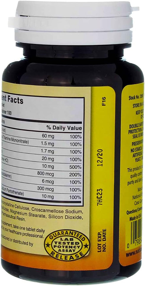 Nature's Blend Full Spectrum B with Vitamin C Powder, 100 Count (1269)...