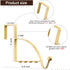 Hotop 2 Pcs Over The Door Hooks Over Door Hanger Sturdy Valet Hooks Mounted Hanging Storage Organizer Rack for Clothes Coats Towels Hats Scarves P...