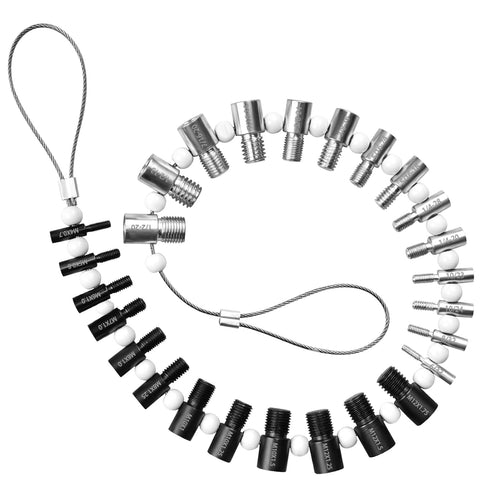 Nut & Bolt Thread Checker 26 Male/Female Gauges (14 Inch & 12 Metric) Nut and Bolt Thread Size Checker Thread Identifier Gauges...