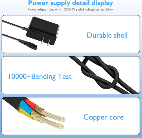 Charger Compatible with Bissell Pet Hair Eraser 2390 2390A 23903 2284W 2284 Replacement 14.4V Lithium Ion Cordless Hand Vacuum Model 1614206 Power...