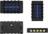 10 LED Solar Up Down Lights Outdoor Waterproof,2 Pack Modern Nordic Sconce Illuminate Outside Sunlight Sensor Lamp, Black Exterior Light Fixture W...